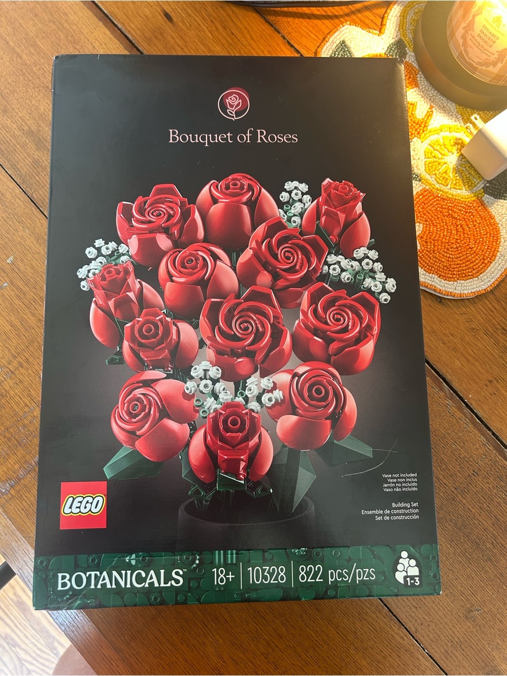 LEGO Red and White Bouquet of Roses